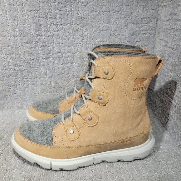 Sorel Explorer II Joan Felt NL4460-253 Women's Size 8.5 Camel WP Winter Boots - Picture 1 of 10